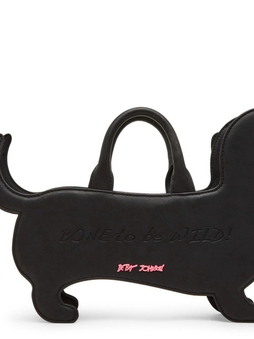 NWT Betsey Johnson Black Skeleton Dachshund Crossbody Bag - Picture 3 of 4
